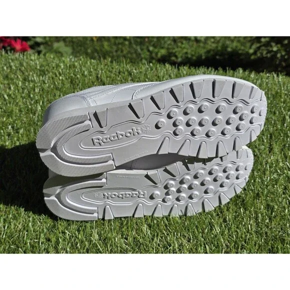 Reebok CL Leather Size 8 Women's Classic Sneakers Running Shoes White On White - Picture 7 of 11